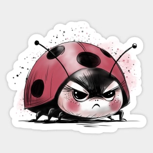 Grumpy Ladybug Sticker